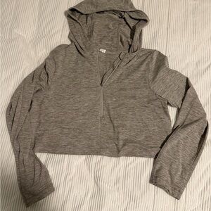 90 Degree By Reflex taupe Women's crop Hoodie